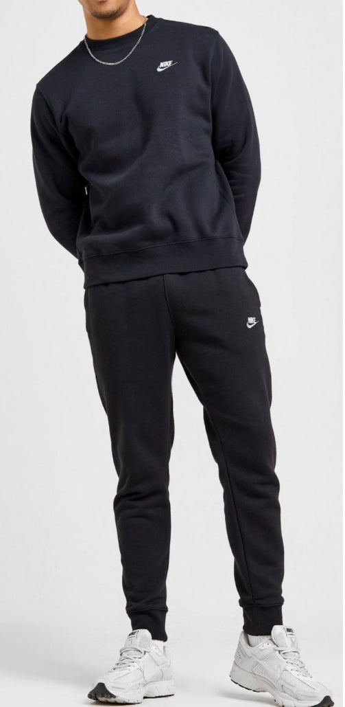 Nike foundation crew neck tracksuit Black   ,