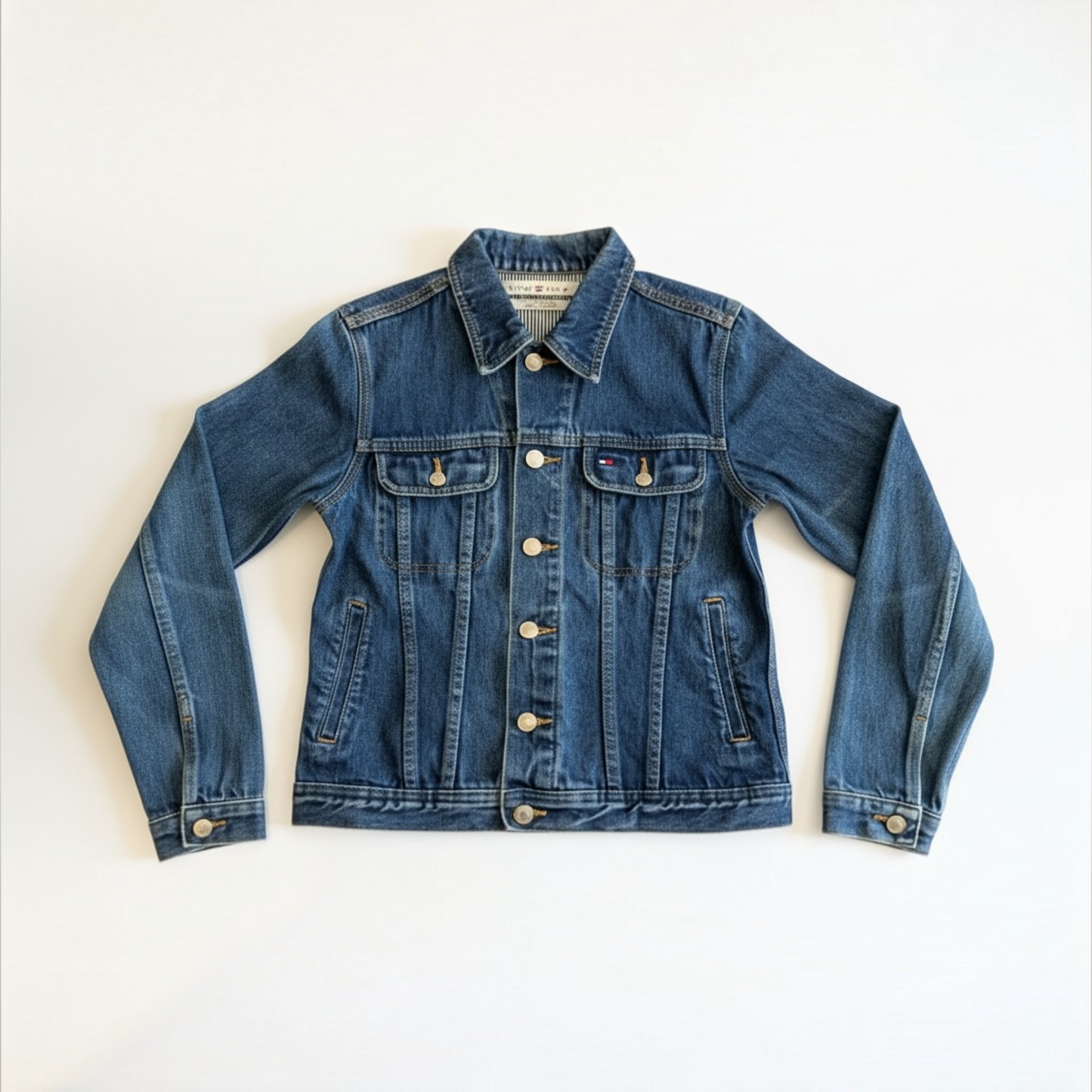 Vintage Tommy Hilfiger denim jacket 2001 blue front