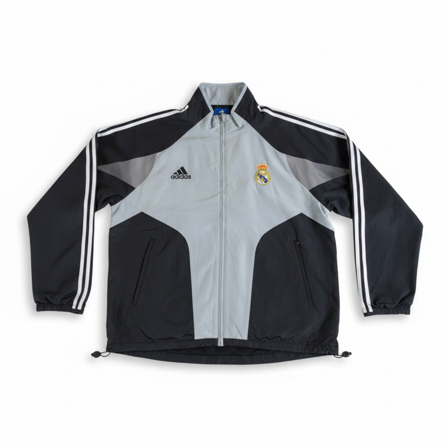 Adidas Vintage 2004 Real Madrid Training Jacket – Silver & Black