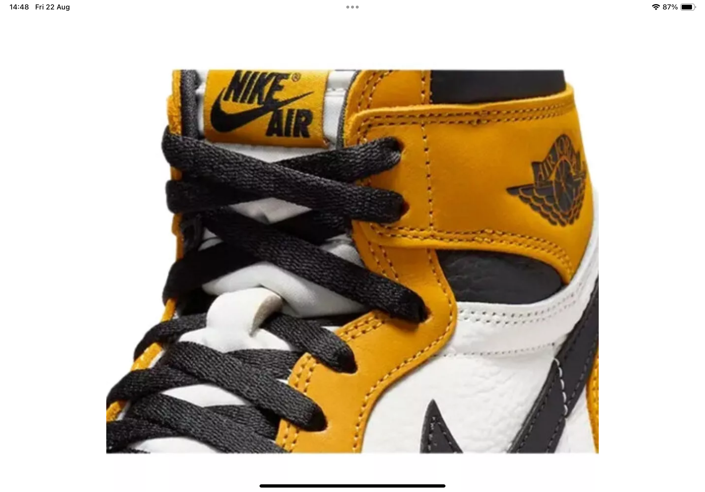 Nike Air Jordan 1 OG High top Black/ Yellow/ White