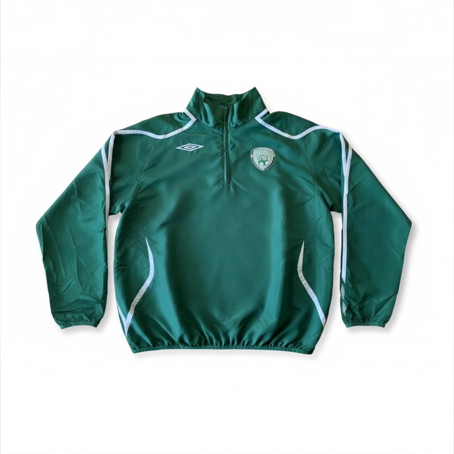 Umbro Vintage Republic of Ireland Football 1/4 Zip Training Jacket –1999 – Green