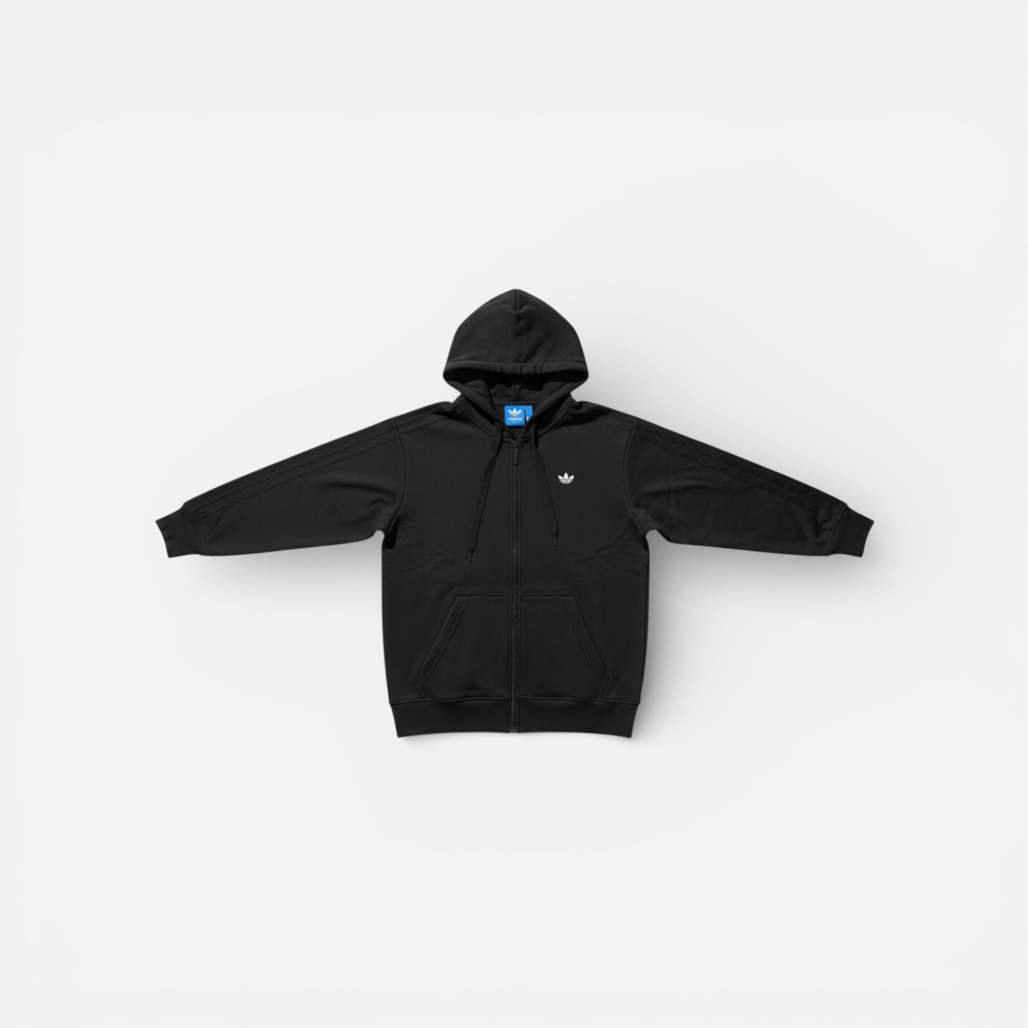 adidas Originals Men's Trefoil Fleece Zip Hoodie- Heather