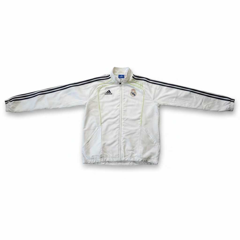 Adidas Vintage 2010 Real Madrid Training Jacket – White – Worn Vintage
