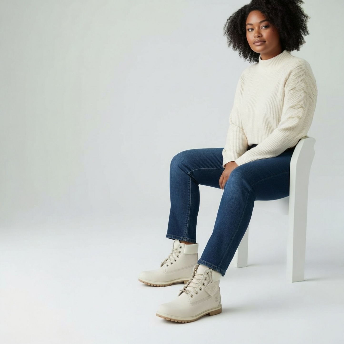 Timberland Premium 6 inch boot White / Ivory