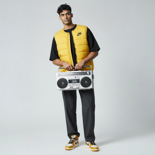 Nike Air Jordan 1 OG High top Black/ Yellow/ White