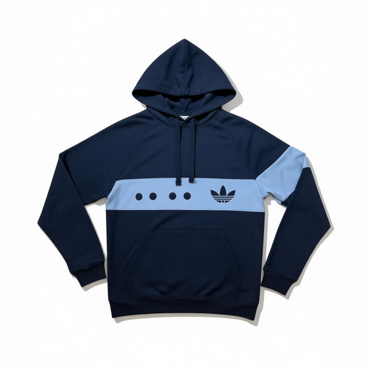 Adidas Navy Hoodie with Light Blue Detail – BCI Cotton