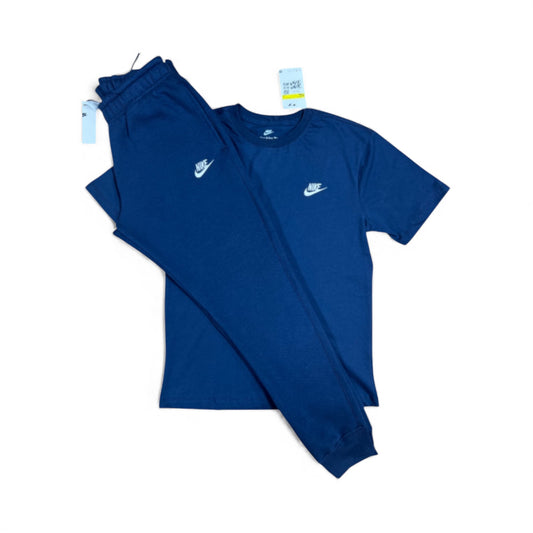 Nike t-shirt & joggers set Navy