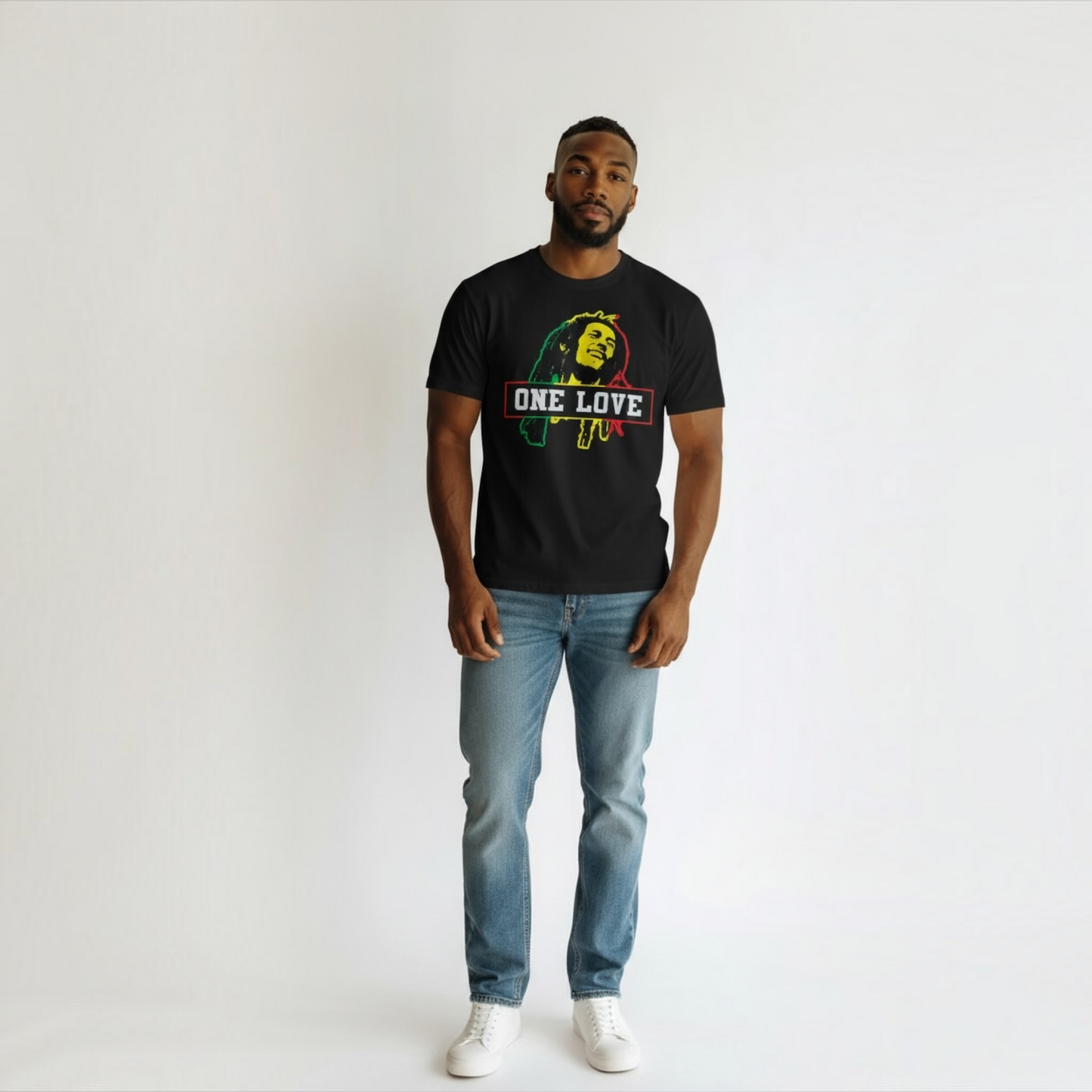 Men’s Vintage T shirt Bob Marley one love