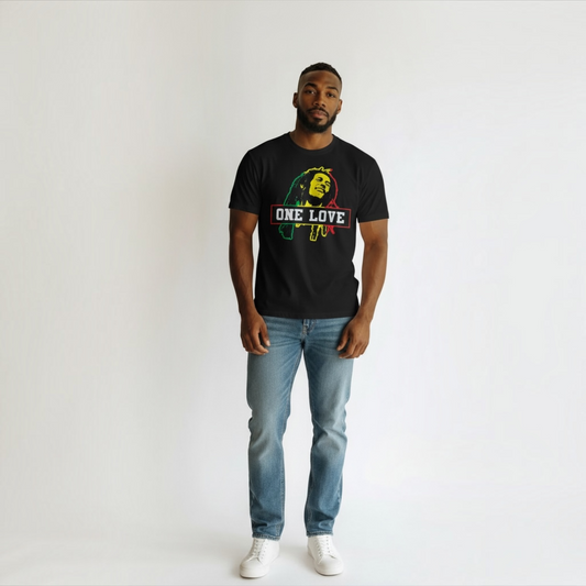 Men’s Vintage T shirt Bob Marley one love