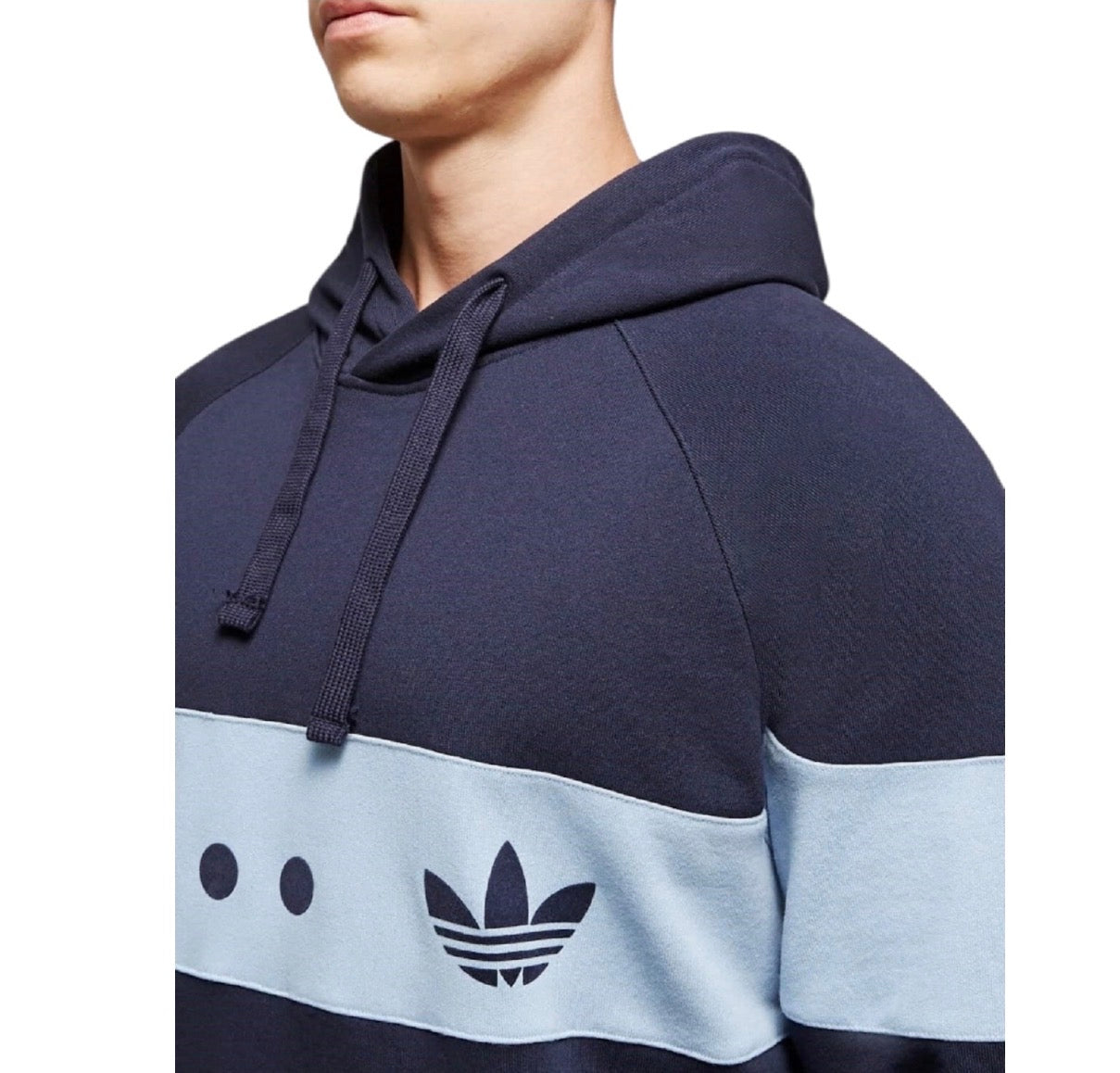 Adidas Navy Hoodie with Light Blue Detail – BCI Cotton