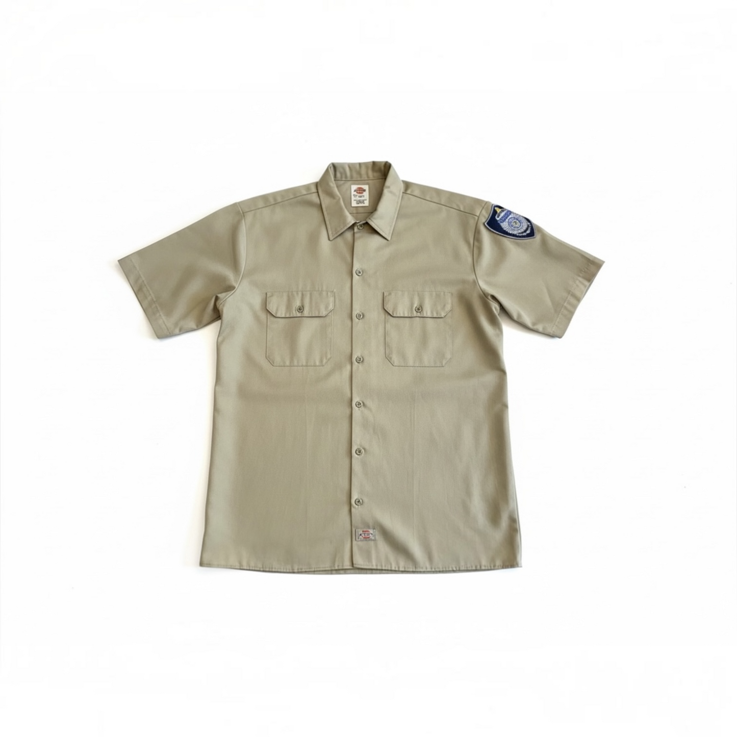 Vintage Dickies police work shirt khaki front