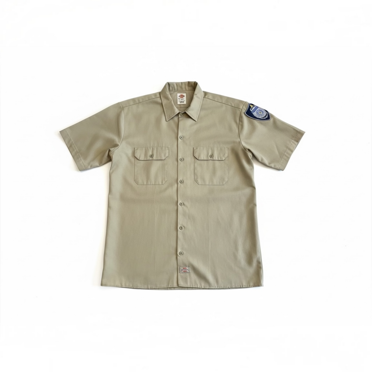 Vintage Dickies police work shirt khaki front