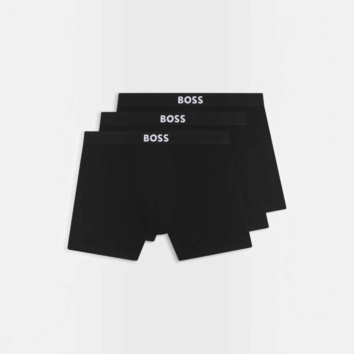 BOSS ONE Men’s 3-Pack Boxer Shorts – Black