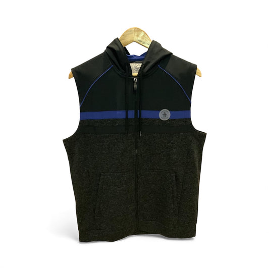 Penguin Hooded Fleece Top | Soft Fleece Hoodie with Blue Trim