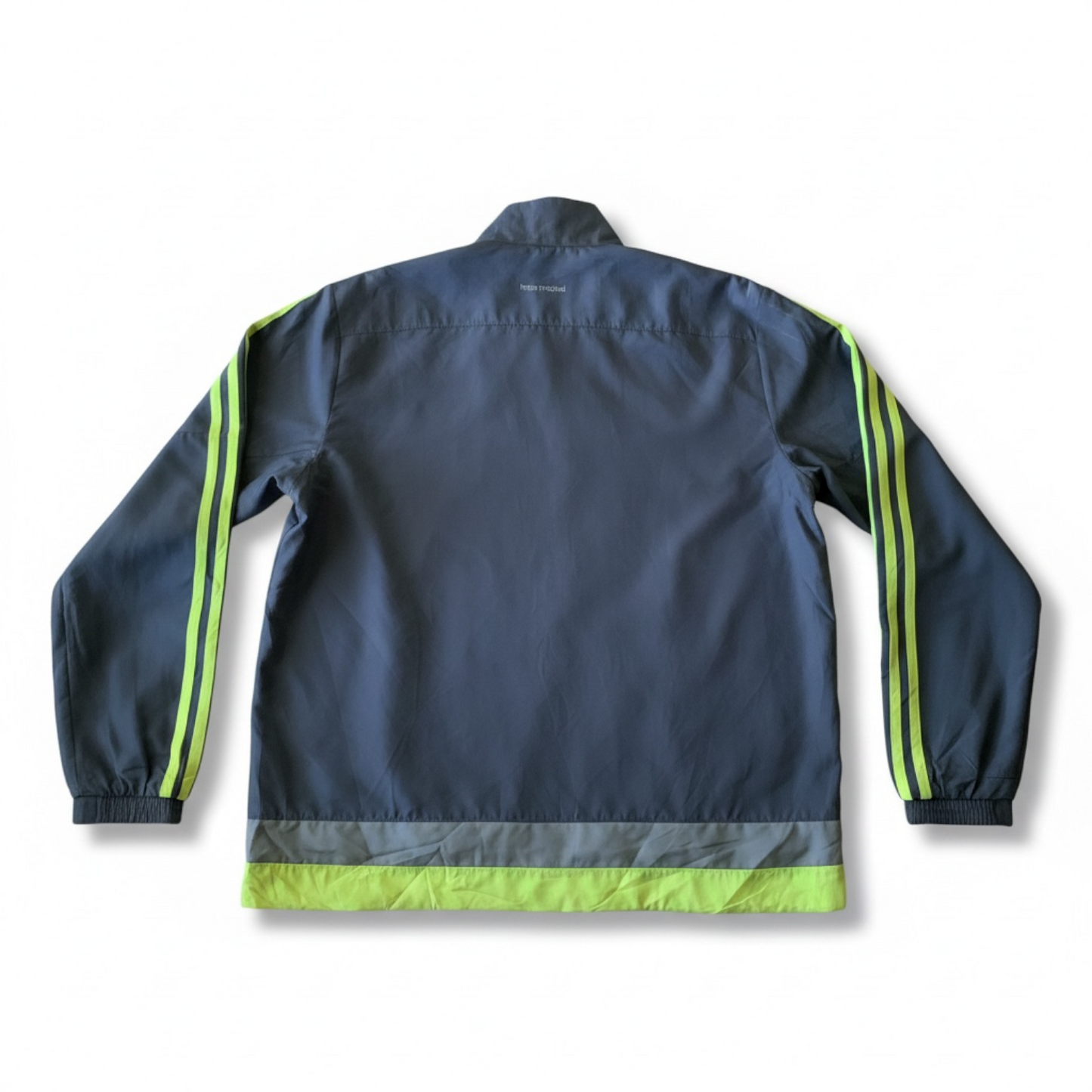 Adidas Vintage 2016 Real Madrid Training Jacket – Grey & Neon Yellow – A Grade