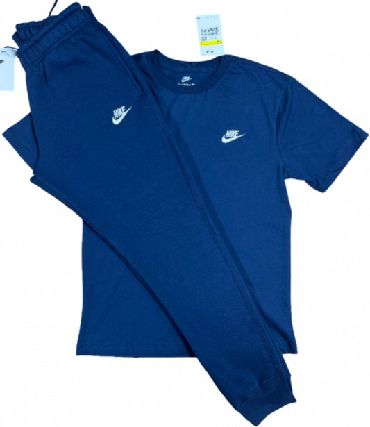 Nike t-shirt & joggers set Navy