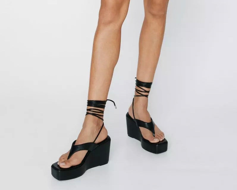 Women's Toe Strappy Wedge Sandal