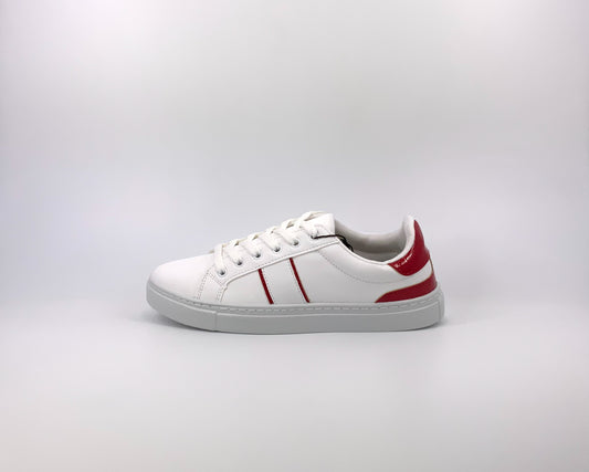 Women's Patent Stripe Detail Flat Trainers