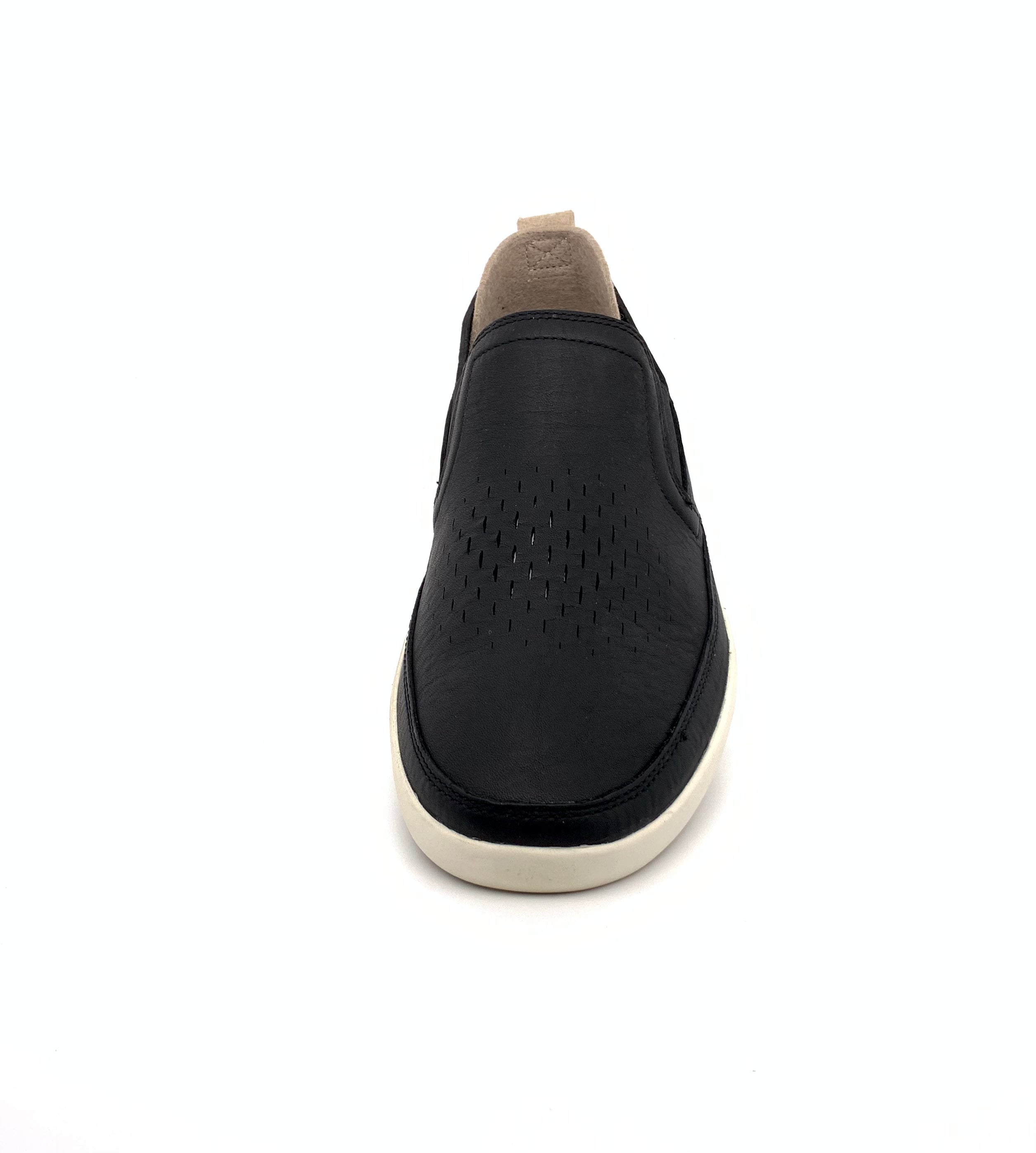 Timberland Black leather slip on casual shoe A24D7