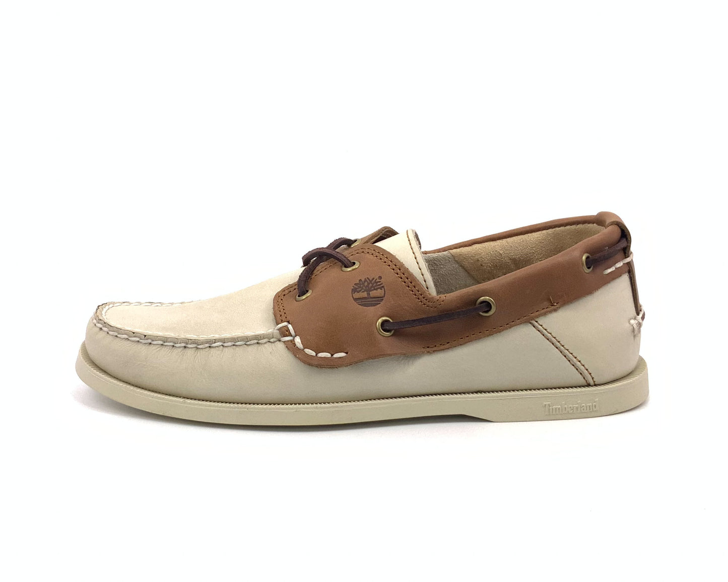 Timberland Premium cream and brown boat shoe. A13I1