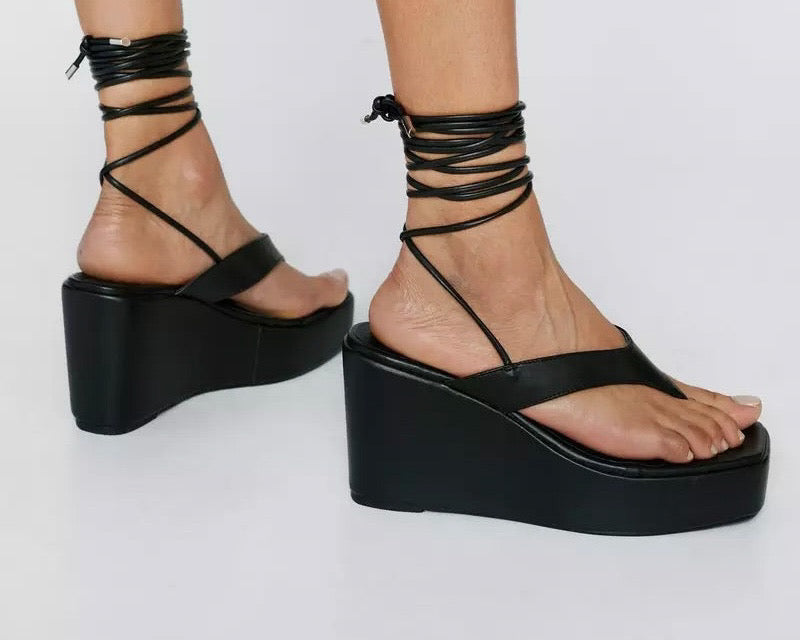 Women's Toe Strappy Wedge Sandal