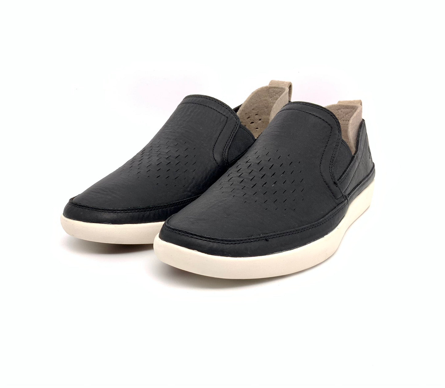 Timberland Black leather slip on casual shoe A24D7