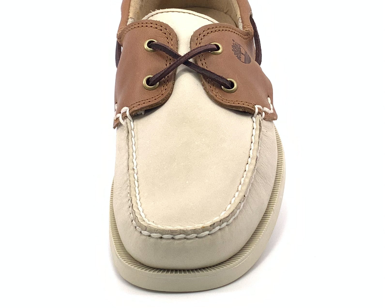 Timberland Premium cream and brown boat shoe. A13I1