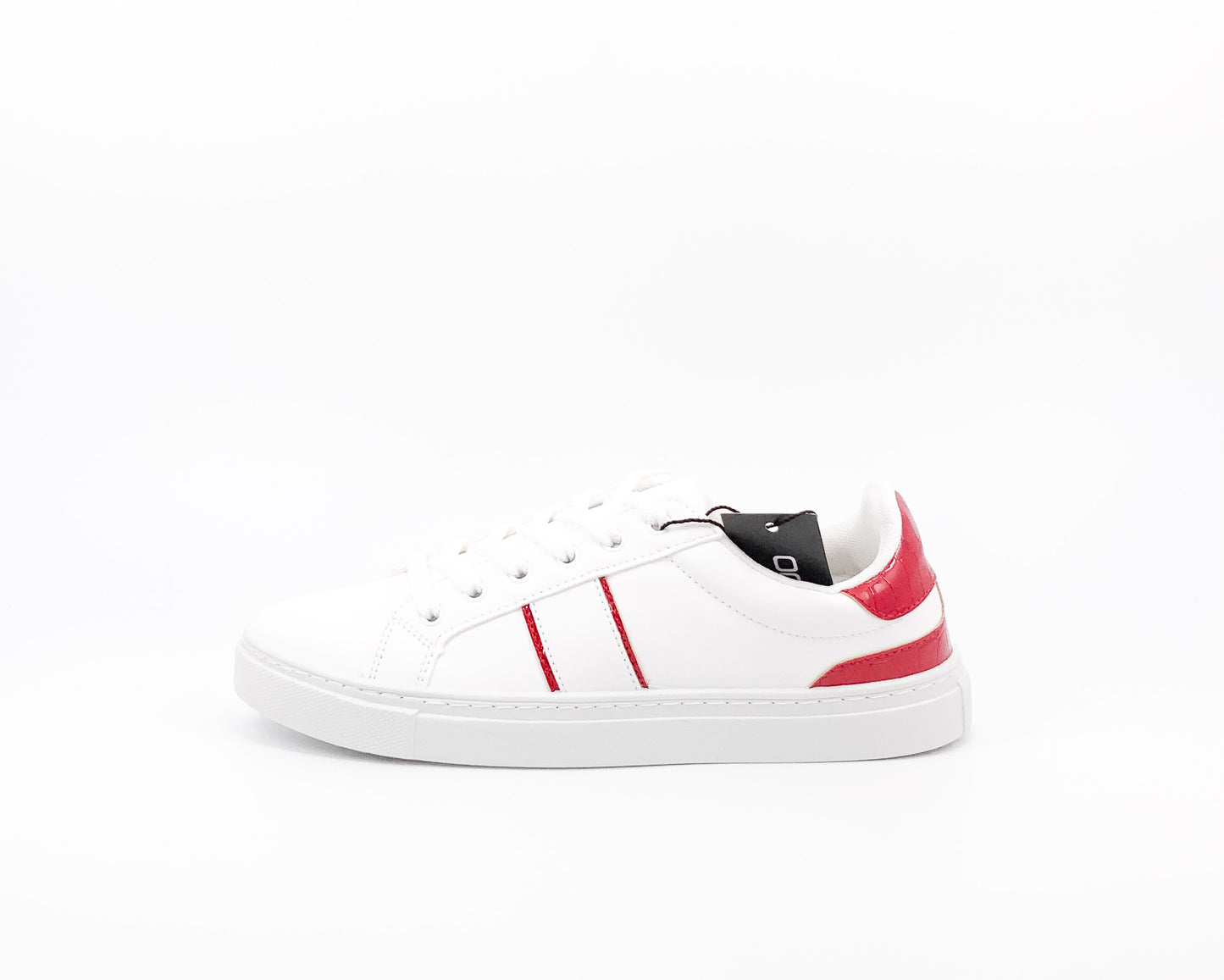 Women's Patent Stripe Detail Flat Trainers