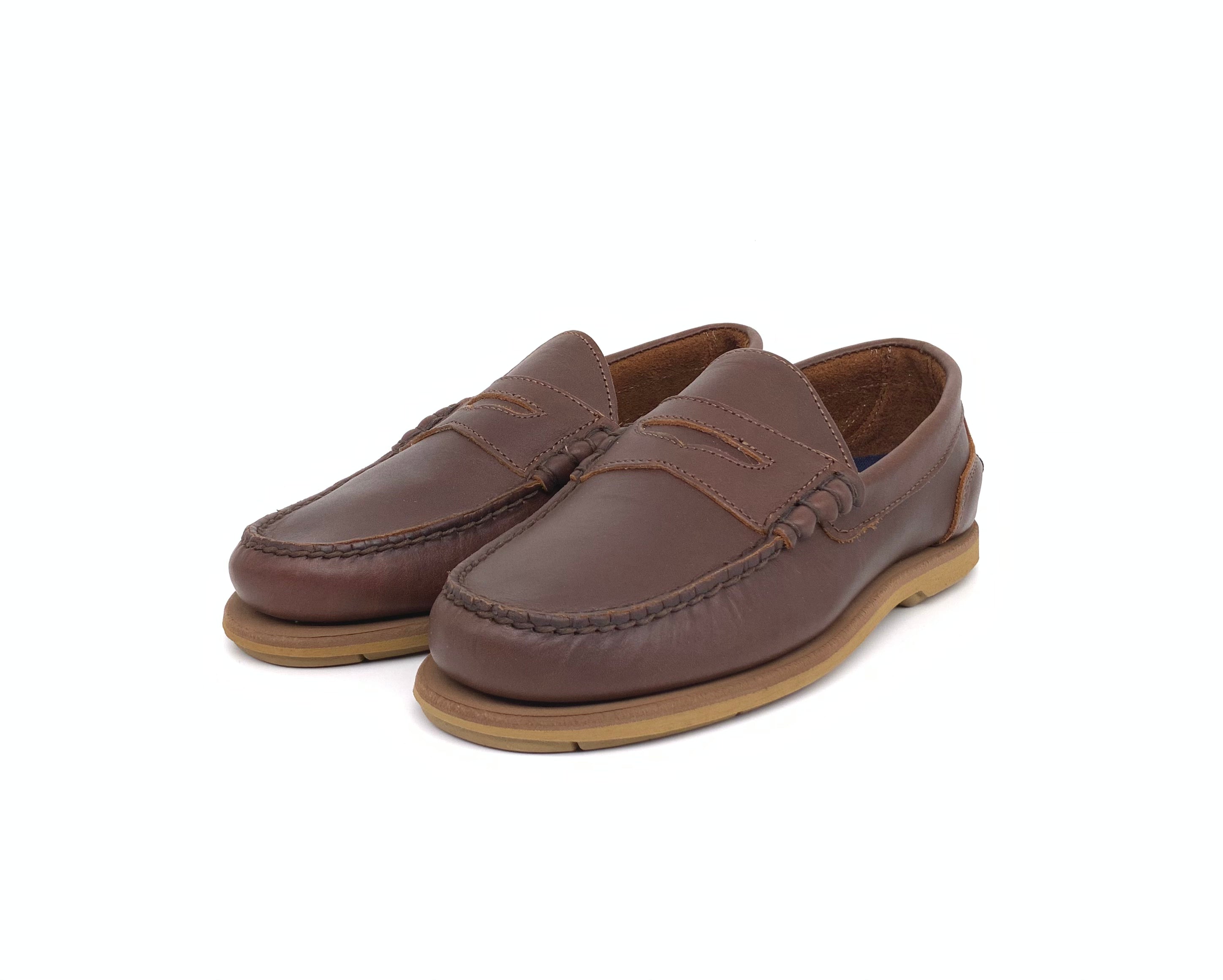 Timberland Premium Penny loafer slip on Boat shoe Brown 025031