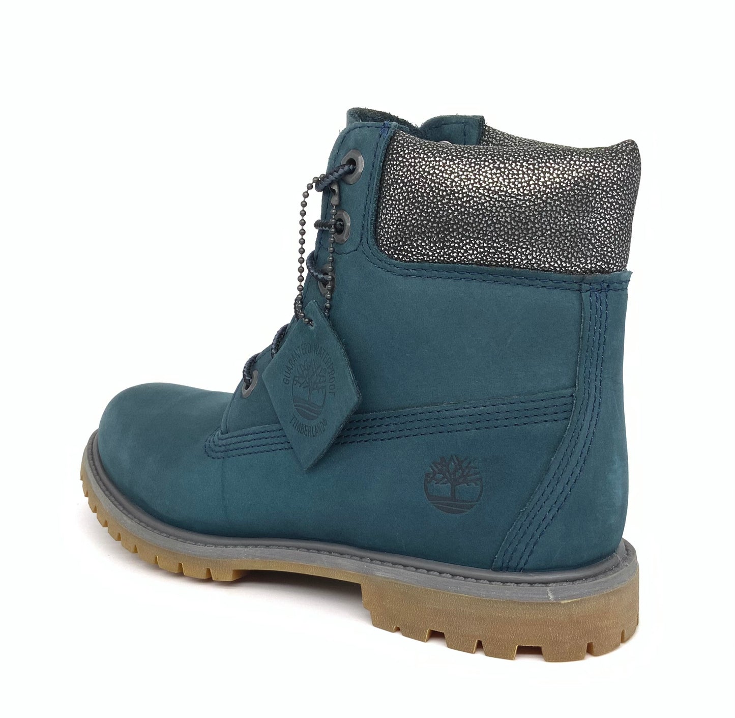 Timberland Women's  Premium 6-Inch blue/silver boot