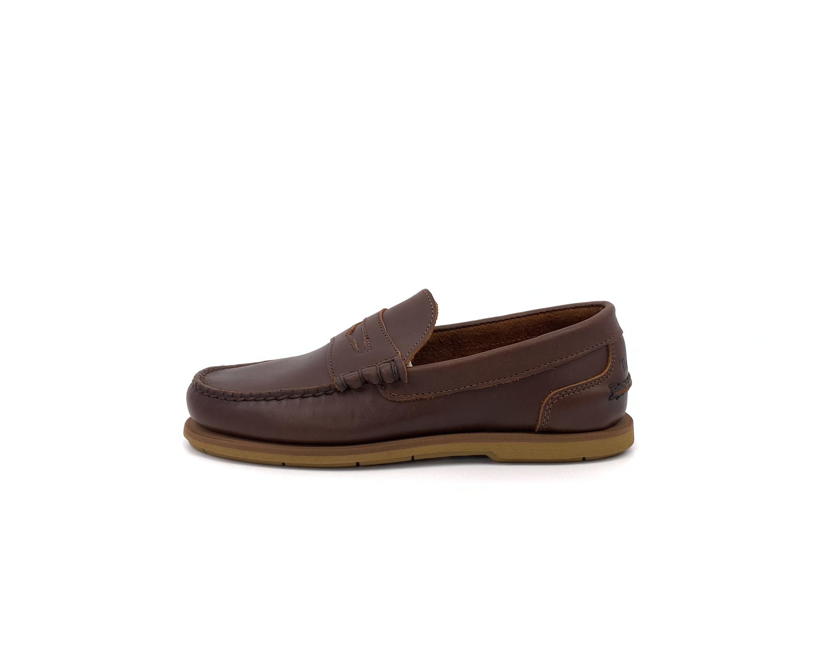 Timberland Premium Penny loafer slip on Boat shoe Brown 025031