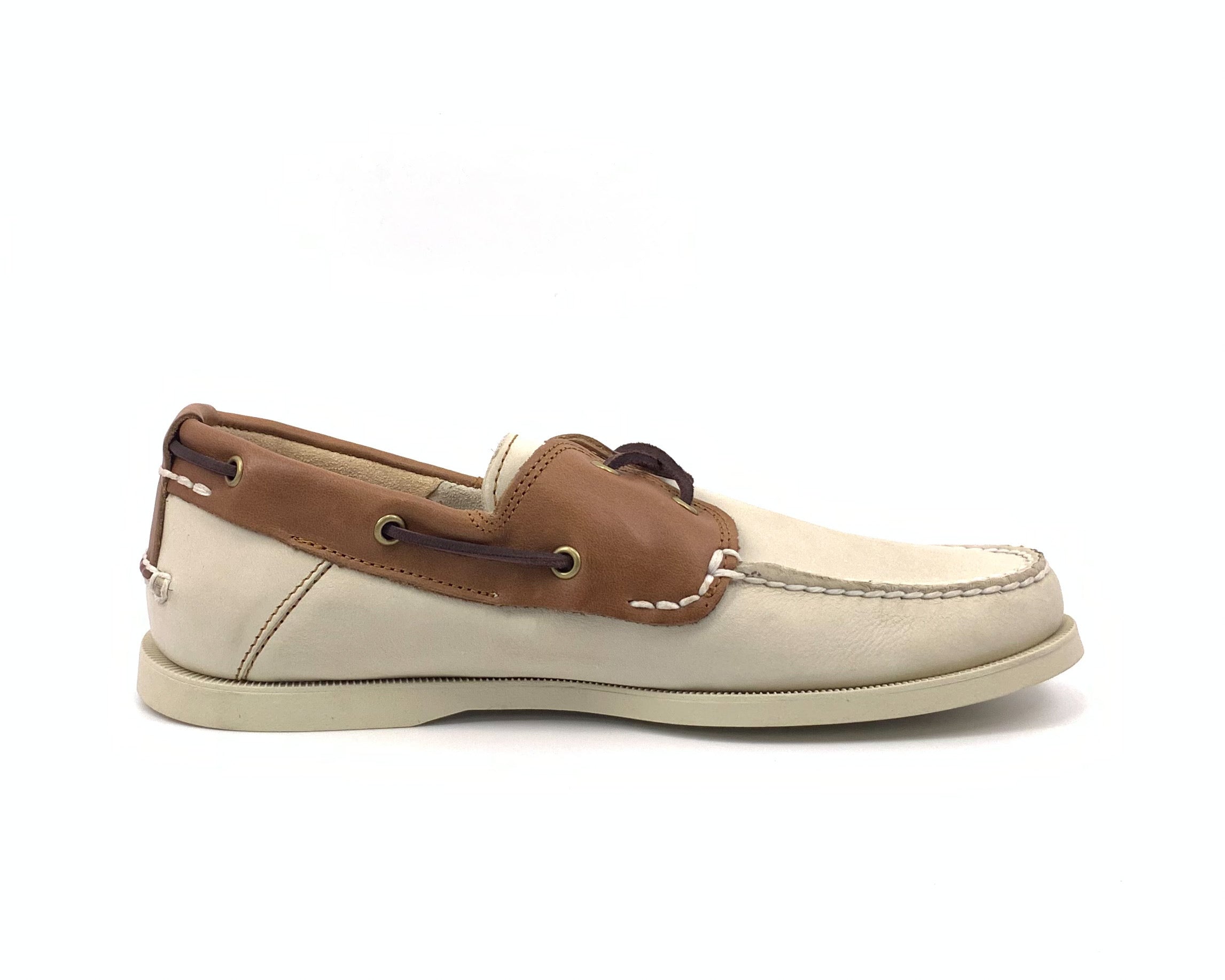 Timberland Premium cream and brown boat shoe. A13I1