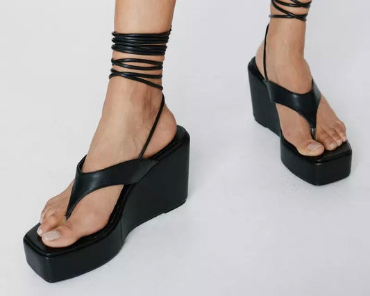 Women's Toe Strappy Wedge Sandal