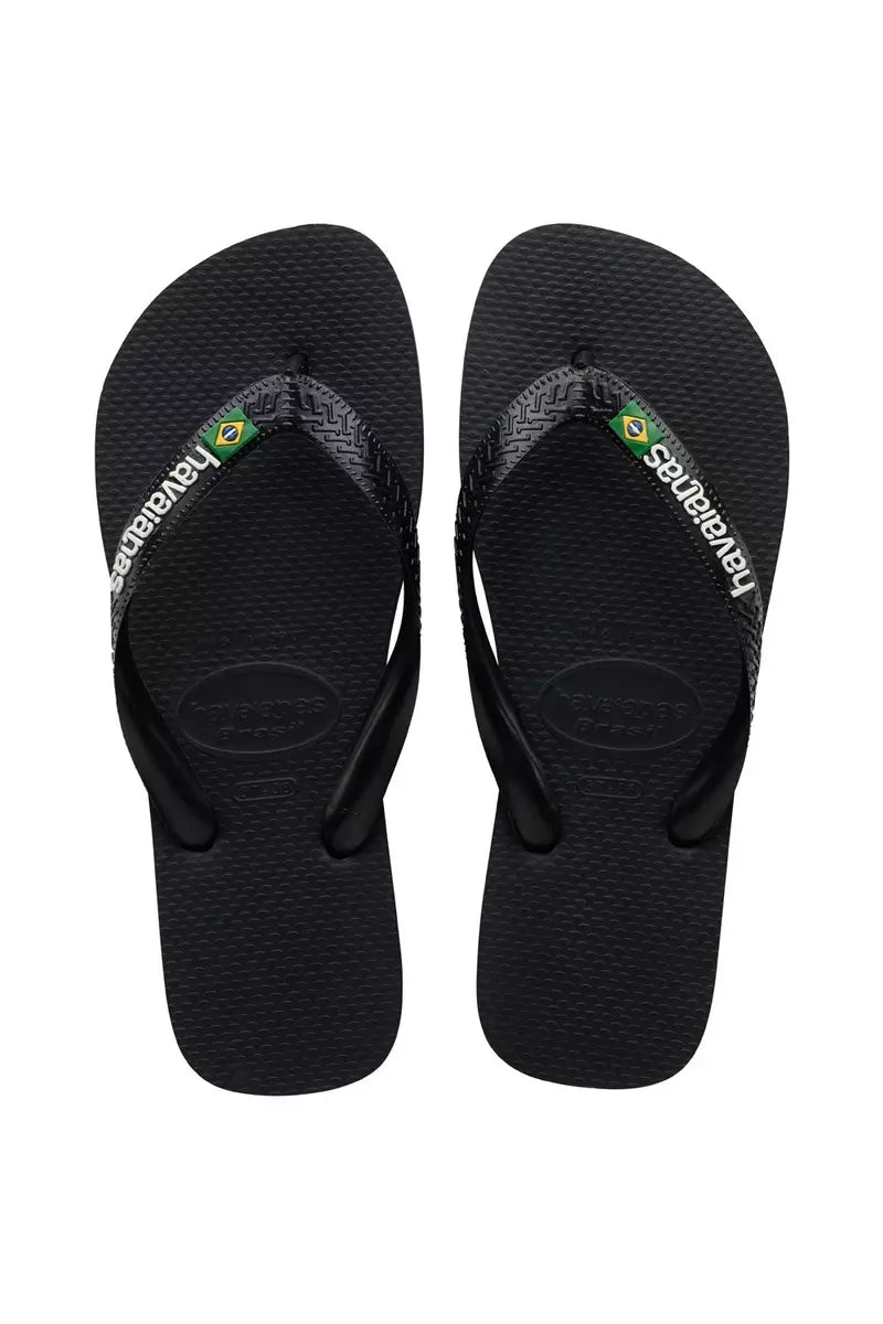 Havaianas Brasil Toe logo Black